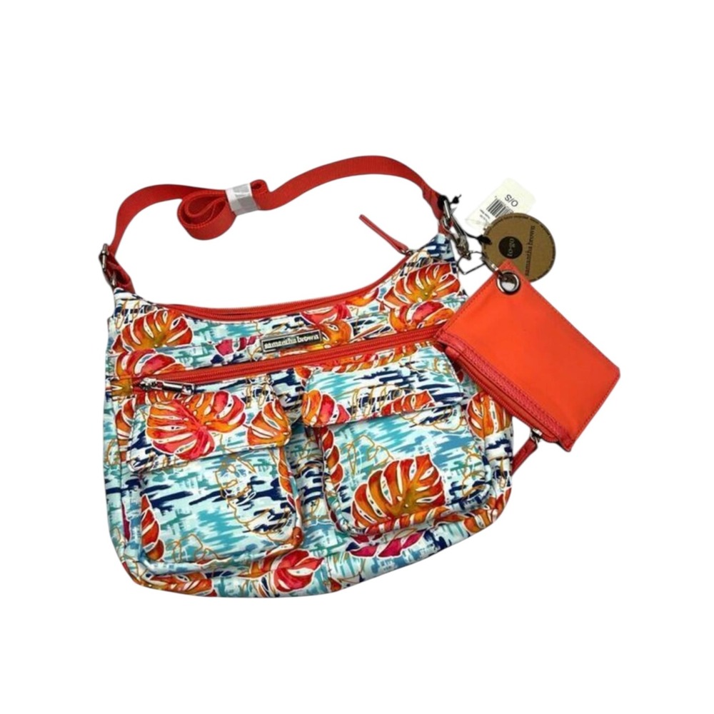 SAMANTHA BROWN To-Go Double Pocket‎ Hobo Bag Paradise Waters